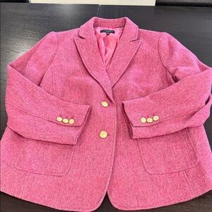 Talbots Pinkish Purple Blazer with Gold Buttons